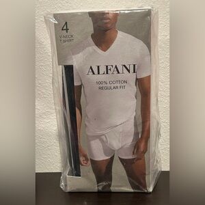 Alfani Men's (Black) Classic V-Neck T-Shirt 4-Pack NIP